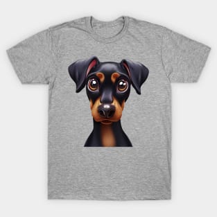 Charming Doberman Pinscher Illustration T-Shirt